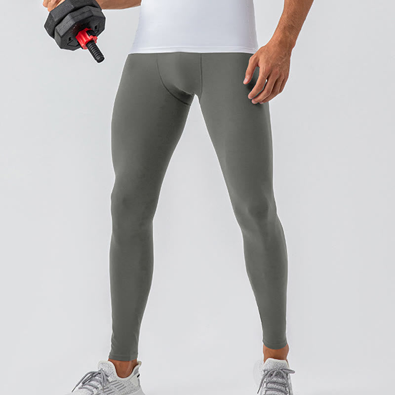 Buddha Stones Pantaloni sportivi da uomo elastici traspiranti a vita alta semplici