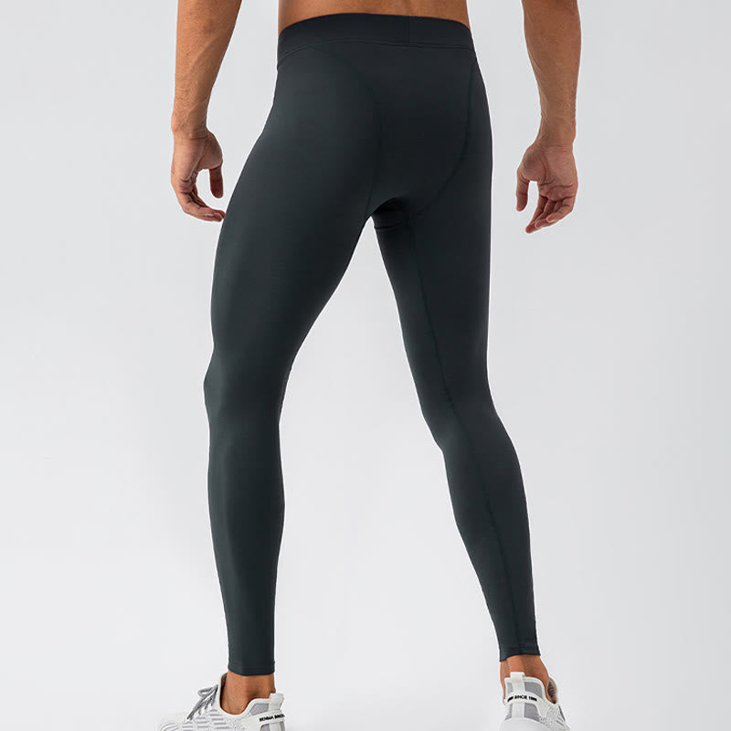 Buddha Stones Pantaloni sportivi da uomo elastici traspiranti a vita alta semplici