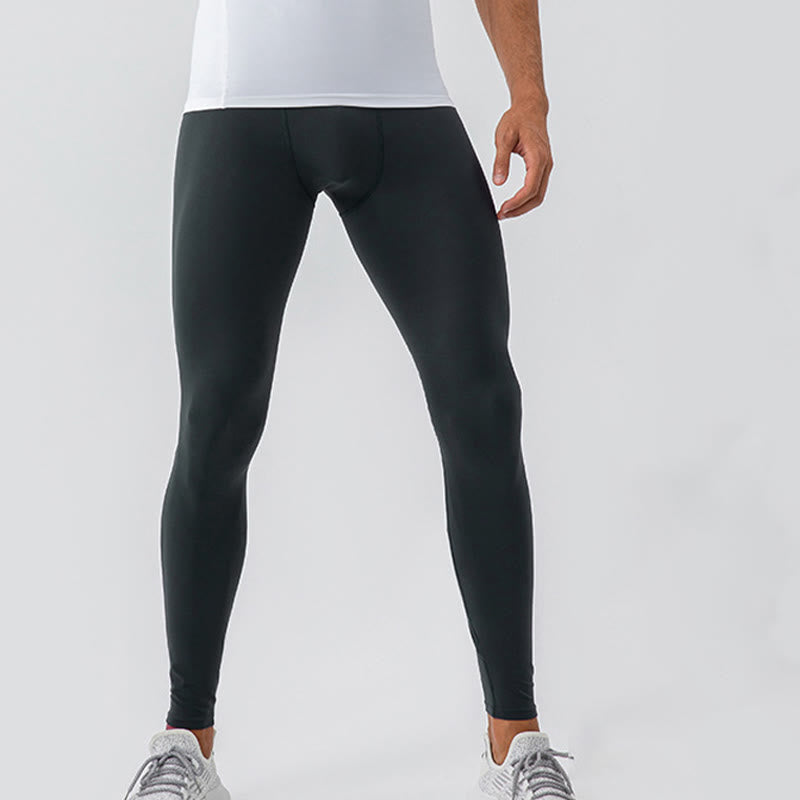 Buddha Stones Pantaloni sportivi da uomo elastici traspiranti a vita alta semplici