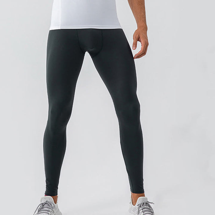 Buddha Stones Pantaloni sportivi da uomo elastici traspiranti a vita alta semplici