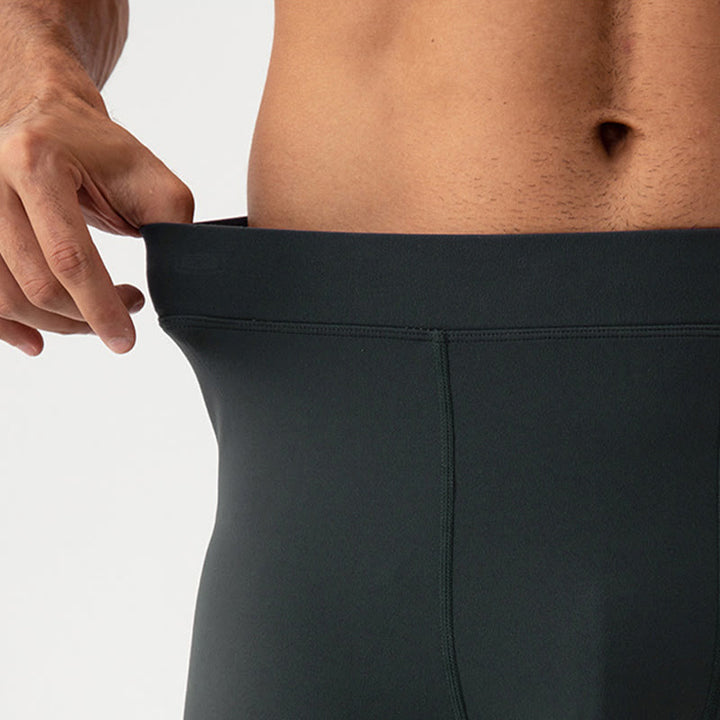 Buddha Stones Pantaloni sportivi da uomo elastici traspiranti a vita alta semplici