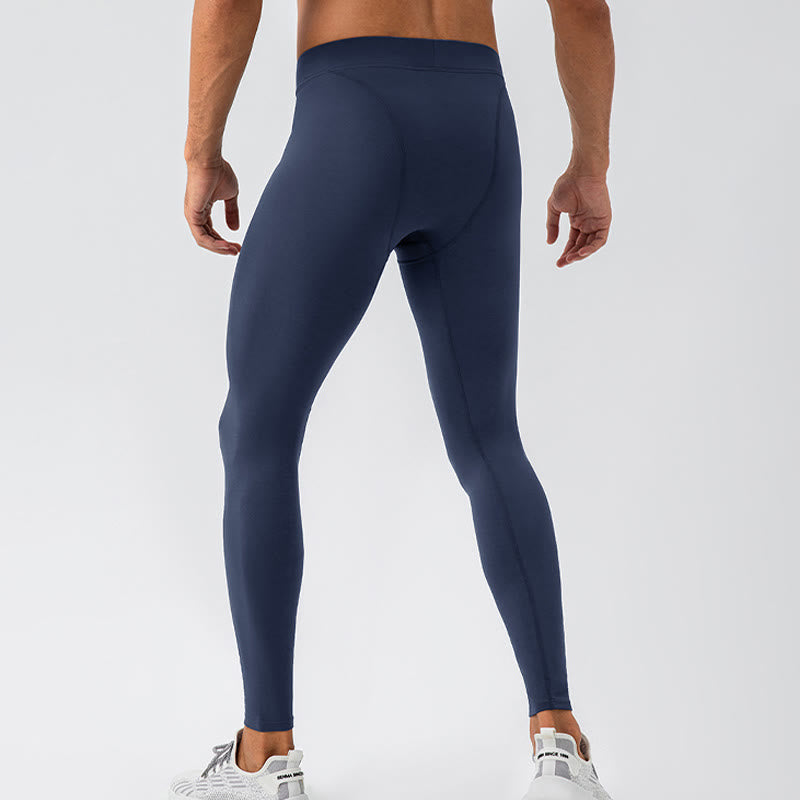 Buddha Stones Pantaloni sportivi da uomo elastici traspiranti a vita alta semplici