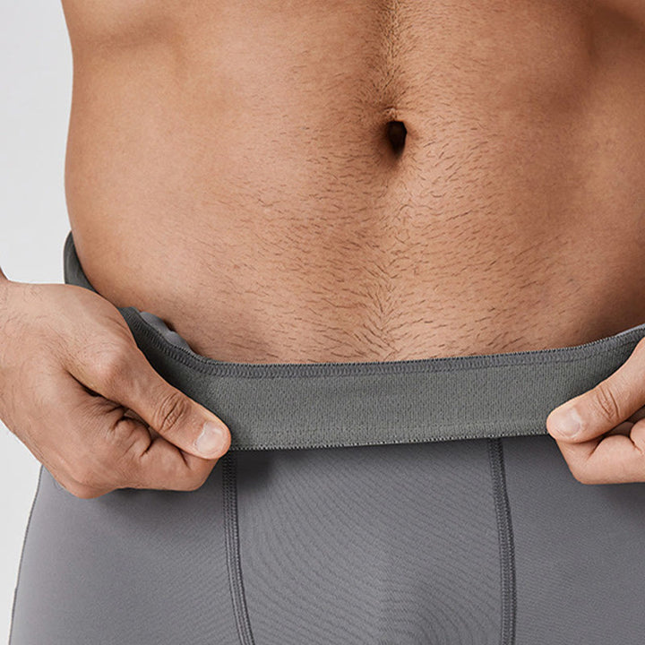 Pantaloni sportivi da uomo elastici e traspiranti con vita alta, tinta unita, Buddha Stones, con tasca posteriore con cerniera