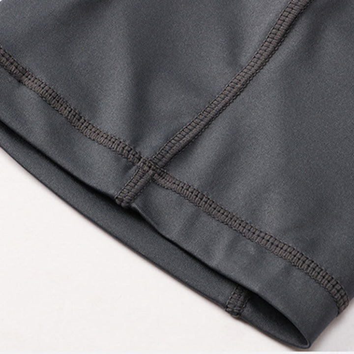 Buddha Stones Pantaloncini sportivi aderenti elasticizzati ad alta elasticità ad asciugatura rapida con tasche con cerniera da uomo