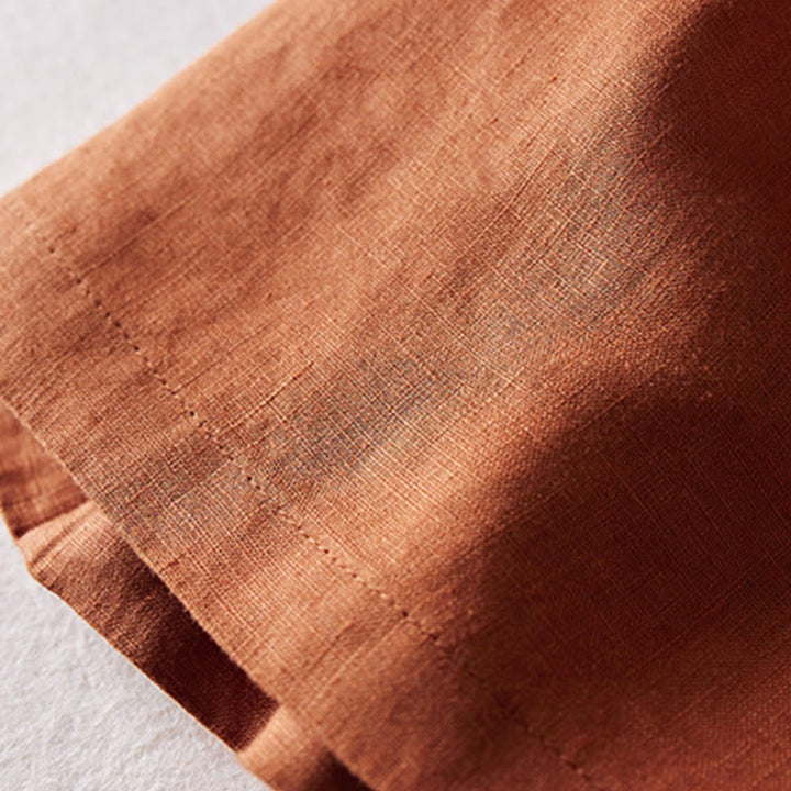 Buddha Stones Summer Daily Simple Wrinkle Design Pantaloncini da donna in cotone e lino con tasche - image 5