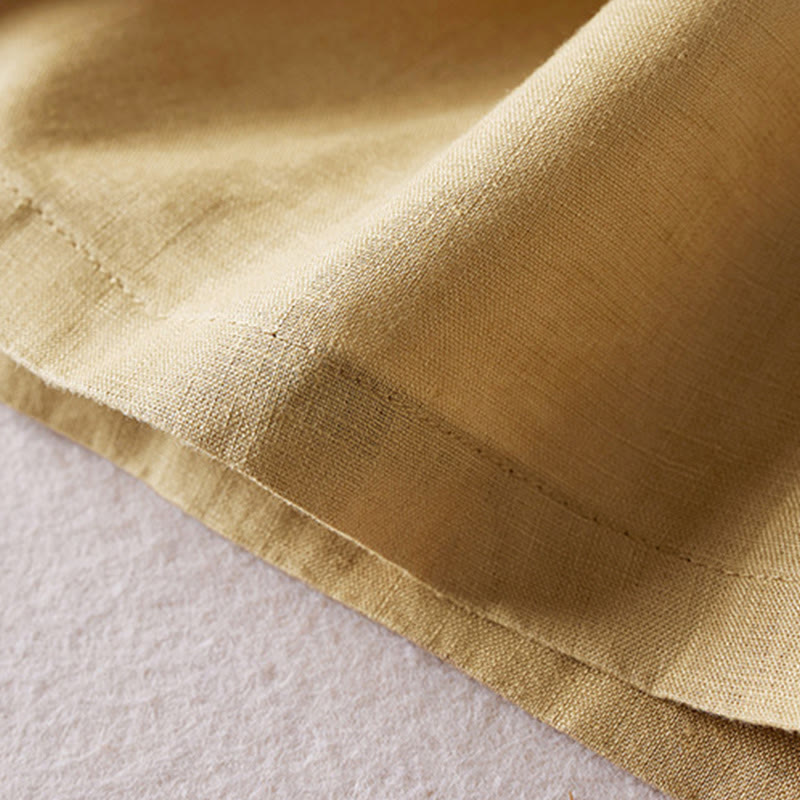 Buddha Stones Summer Daily Simple Wrinkle Design Pantaloncini da donna in cotone e lino con tasche - image 34