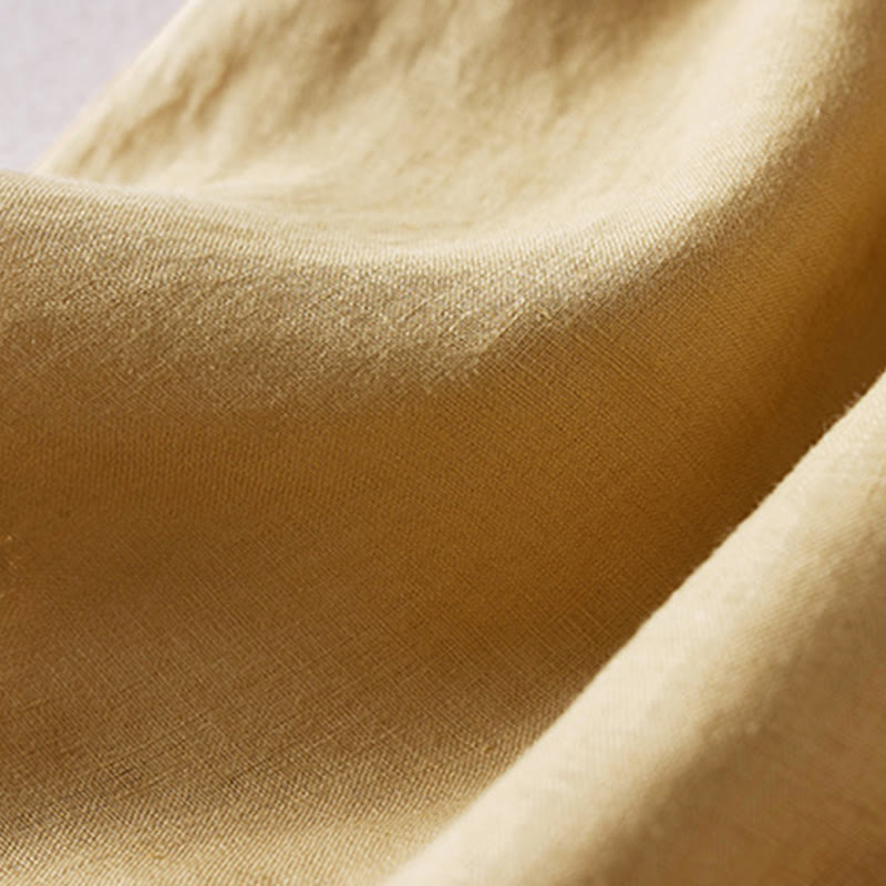 Buddha Stones Summer Daily Simple Wrinkle Design Pantaloncini da donna in cotone e lino con tasche - image 33