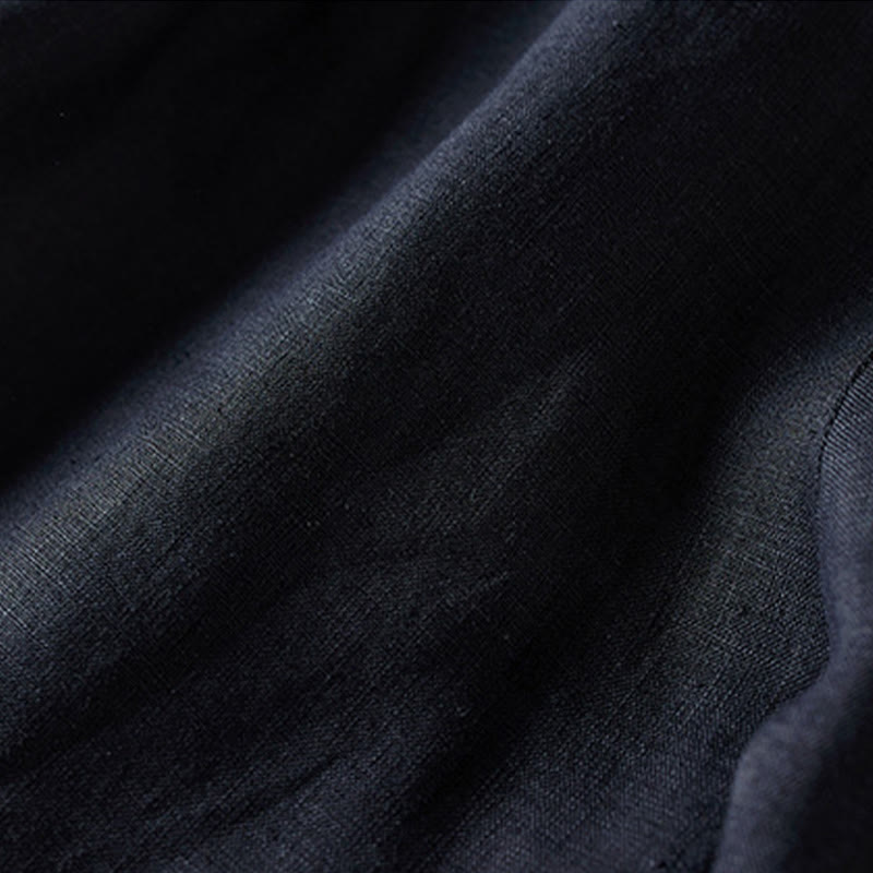 Buddha Stones Summer Daily Simple Wrinkle Design Pantaloncini da donna in cotone e lino con tasche - image 13