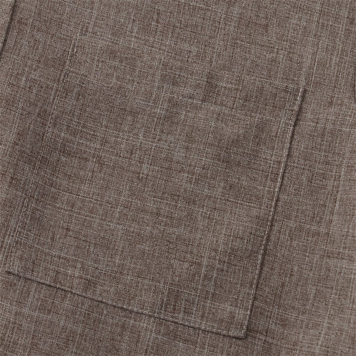 Camicia da uomo estiva Buddha Stones con bottoni, manica corta, in cotone tinta unita e tasca - image 40