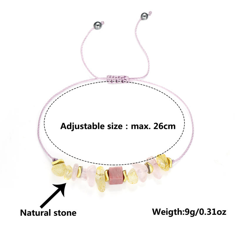 Buddha Stones Thank You Quarzo Rosa Citrino Rodonite Passionale