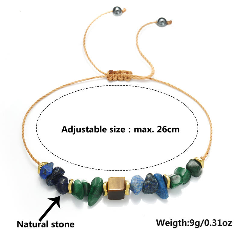 Bracciale anti-ansia Buddha Stone Positive Vibes Malachite Tiger's Eye Lazurite