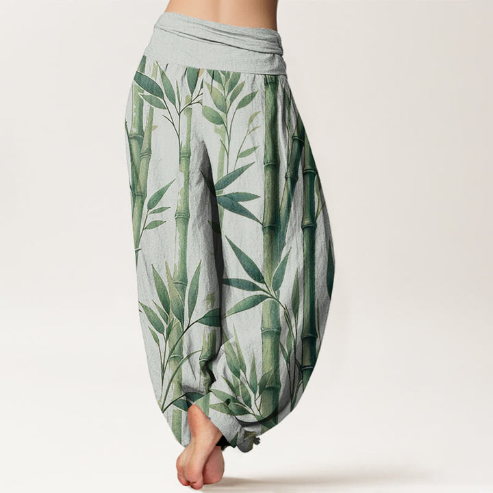Pantaloni harem con elastico in vita da donna, modello casual con Buddha Stones - image 3