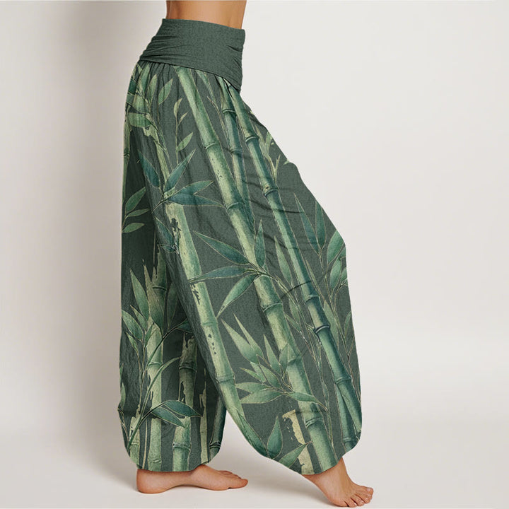 Pantaloni harem con elastico in vita da donna, modello casual con Buddha Stones - image 6