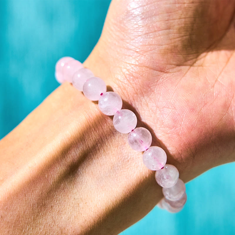 Braccialetto con ciondolo a forma di ciclone PiXiu Buddha Stones e cristallo rosa che cambia colore