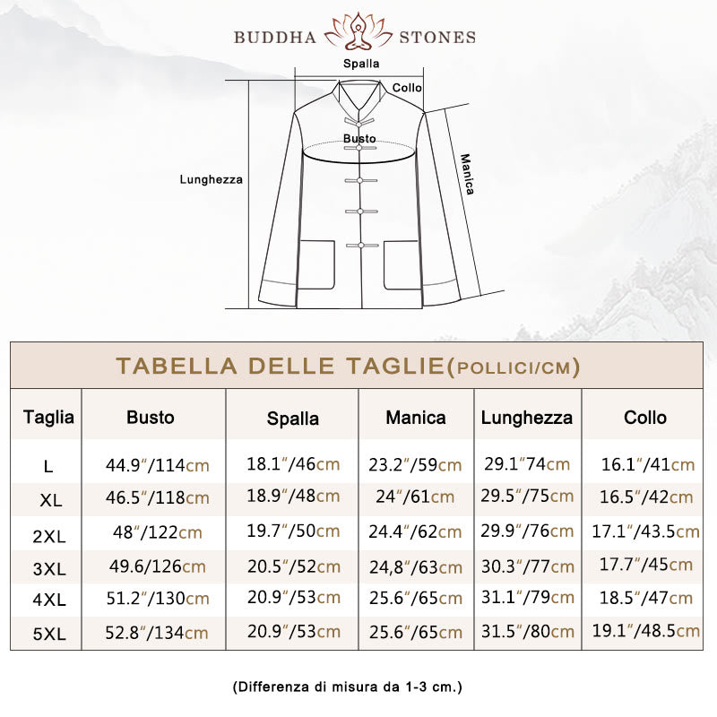 Buddha Stones 2 pezzi autunno uomo Tang Suit Frog-Bottone cotone manica lunga camicia pantaloni set - image 3