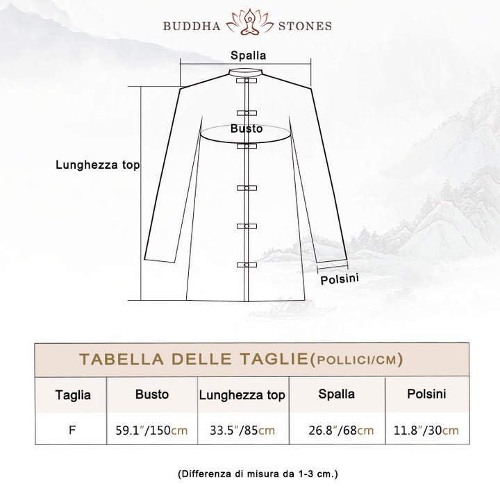 Buddha Stones Plain Frog-Bottone Design Camicia Zen Tai Chi Meditazione Top Abbigliamento Cotone Lino Giacca - image 3
