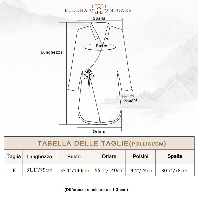 Buddha Stones Meditazione Ramie Cotone Abbigliamento