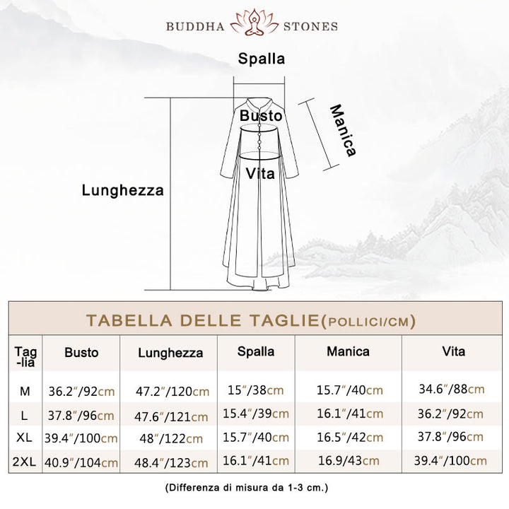 Buddha Stones Ricamo Chiffon Cheongsam Midi Vestito Pantaloni Gamba Larga Meditazione Zen Pratica Abbigliamento - image 3
