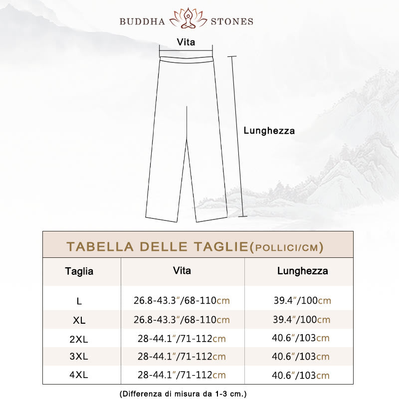 Buddha Stones 2 pezzi semplice Tang Suit uomo Frog-Bottone manica lunga camicia pantaloni set - image 3