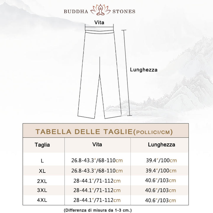 Buddha Stones 2 pezzi semplice Tang Suit uomo Frog-Bottone manica lunga camicia pantaloni set - image 3