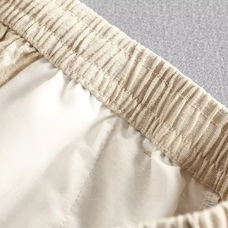 Pantaloncini da uomo in cotone con coulisse e elastico in vita con tasche Buddha Stones - image 17