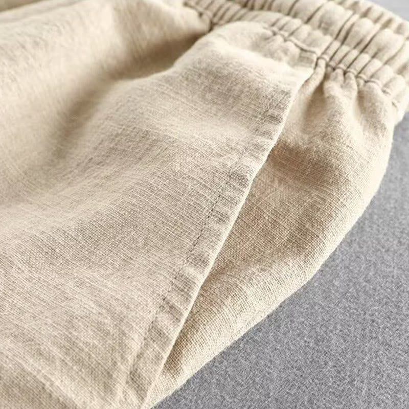 Pantaloncini da uomo in cotone con coulisse e elastico in vita con tasche Buddha Stones - image 18