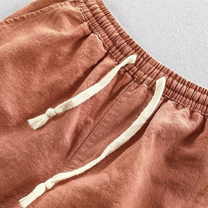 Pantaloncini da uomo in cotone con coulisse e elastico in vita con tasche Buddha Stones - image 11