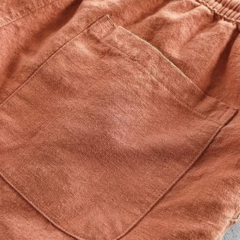 Pantaloncini da uomo in cotone con coulisse e elastico in vita con tasche Buddha Stones - image 12