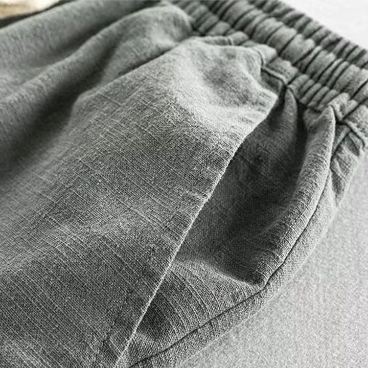 Pantaloncini da uomo in cotone con coulisse e elastico in vita con tasche Buddha Stones - image 3