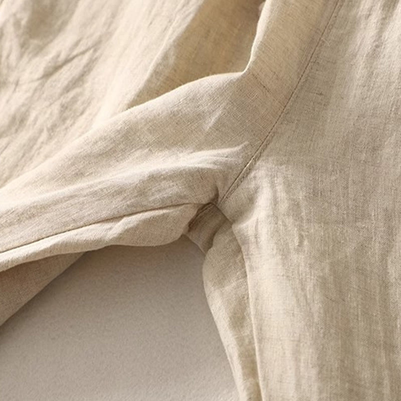 Pantaloni da donna Buddha Stones Commute con coulisse a contrasto di colore, lunghezza 7-8, con tasche - image 12