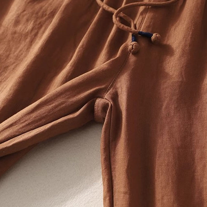 Pantaloni da donna Buddha Stones Commute con coulisse a contrasto di colore, lunghezza 7-8, con tasche - image 19