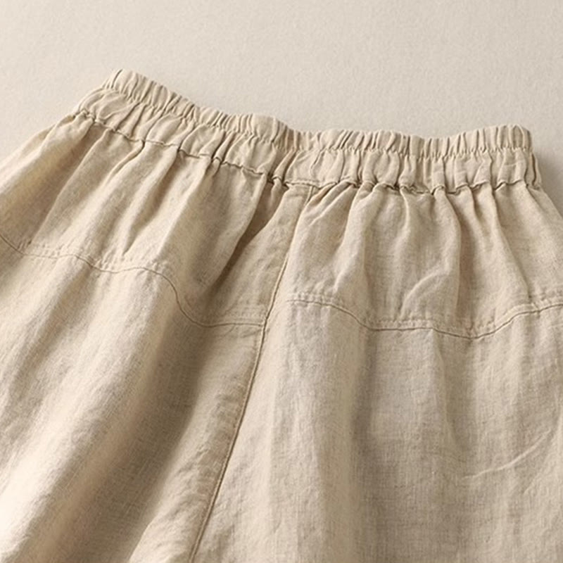 Pantaloni da donna Buddha Stones Commute con coulisse a contrasto di colore, lunghezza 7-8, con tasche - image 10