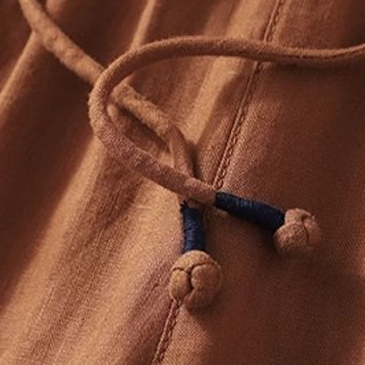 Pantaloni da donna Buddha Stones Commute con coulisse a contrasto di colore, lunghezza 7-8, con tasche - image 20