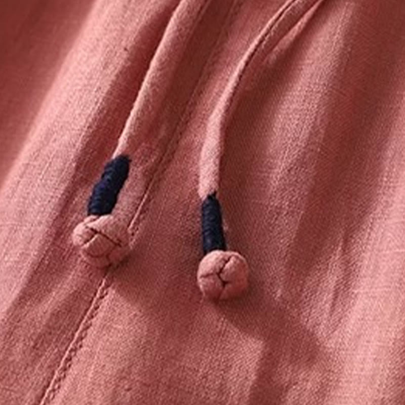 Pantaloni da donna Buddha Stones Commute con coulisse a contrasto di colore, lunghezza 7-8, con tasche - image 3