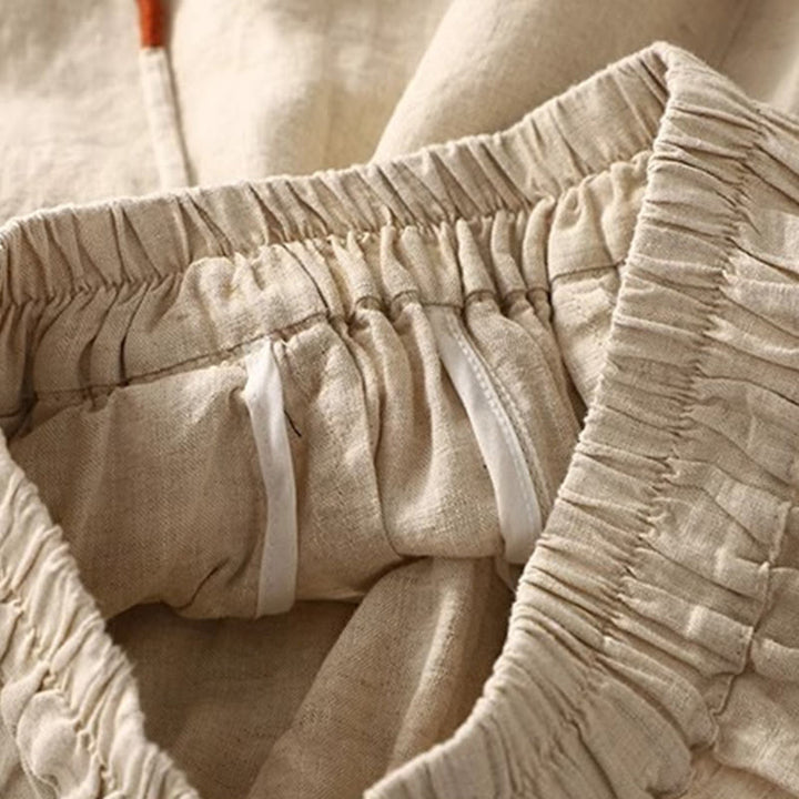 Pantaloni da donna Buddha Stones Commute con coulisse a contrasto di colore, lunghezza 7-8, con tasche - image 11