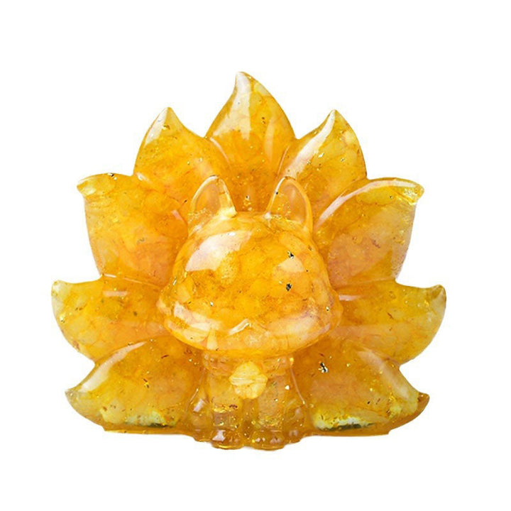 Buddha Stones Piccole Varie Pietre Cristallo Rosa Citrino Ametista Volpe a Nove Code Calore Decorazione per la Casa
