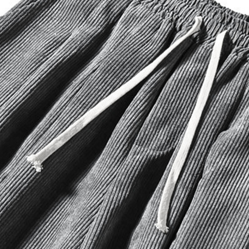 Pantaloni da uomo Buddha Stones Casual in cotone tinta unita con tasche - image 20