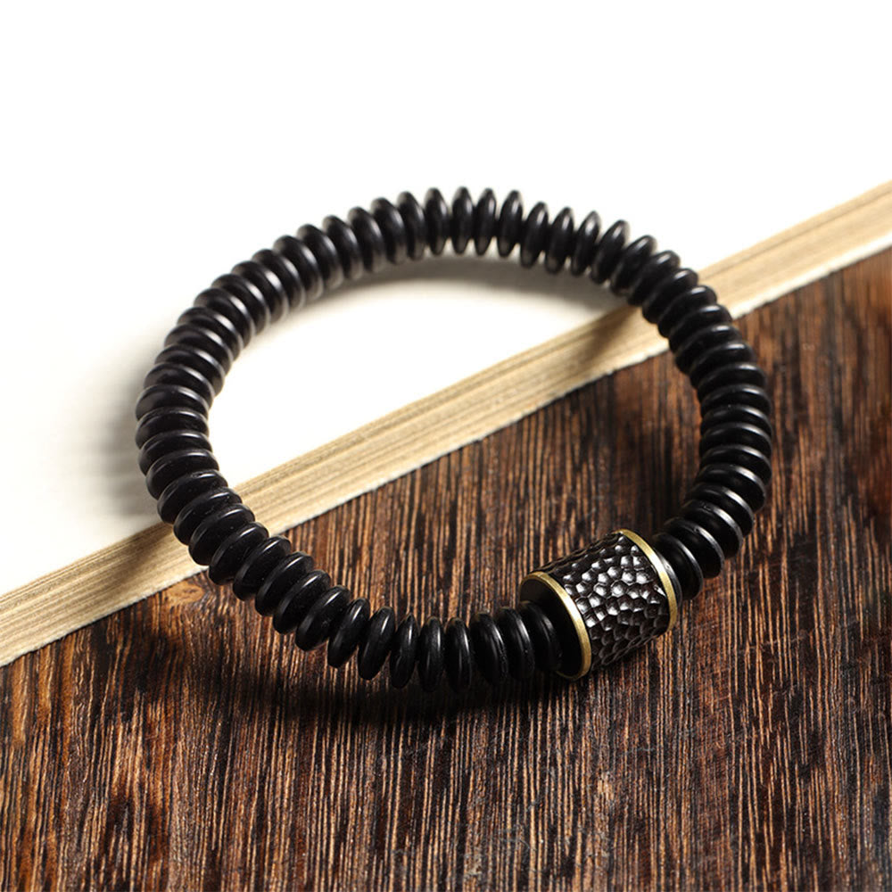 Braccialetto positivo Buddha Stones, guscio di cocco tibetano e nuvole di buon auspicio