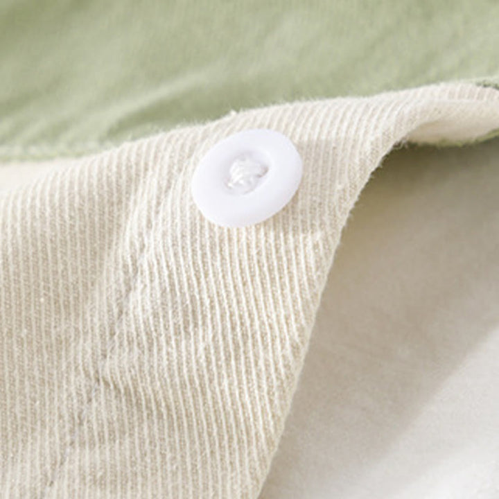 Camicia da uomo in cotone e lino con tasche, maniche lunghe, bottoni, risvolto a contrasto, cuciture primaverili Buddha Stones - image 12