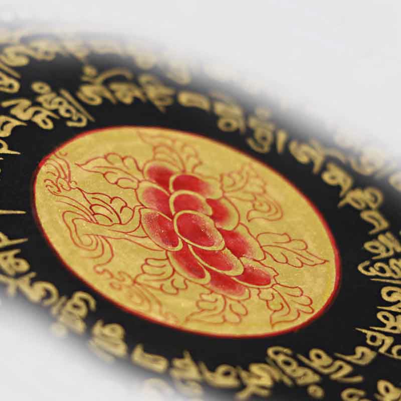 Buddha Stones , pittura tibetana Thangka, Om Mani Padme Hum, scrittura, decorazione fatta a mano (stile casuale)