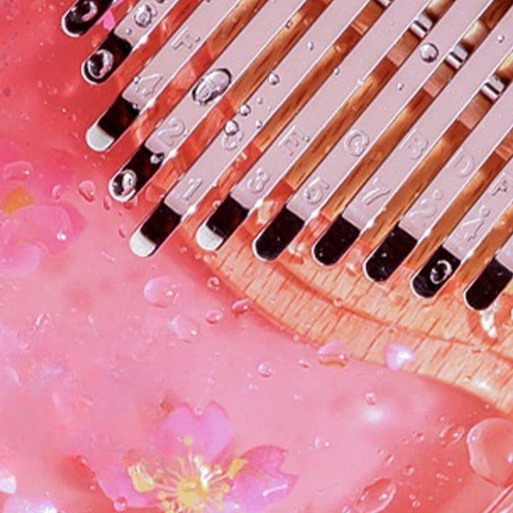 Buddha Stones Kalimba 17/21 tasti pianoforte a pollice in legno di faggio rosa ciliegio pianoforte a dita portatile