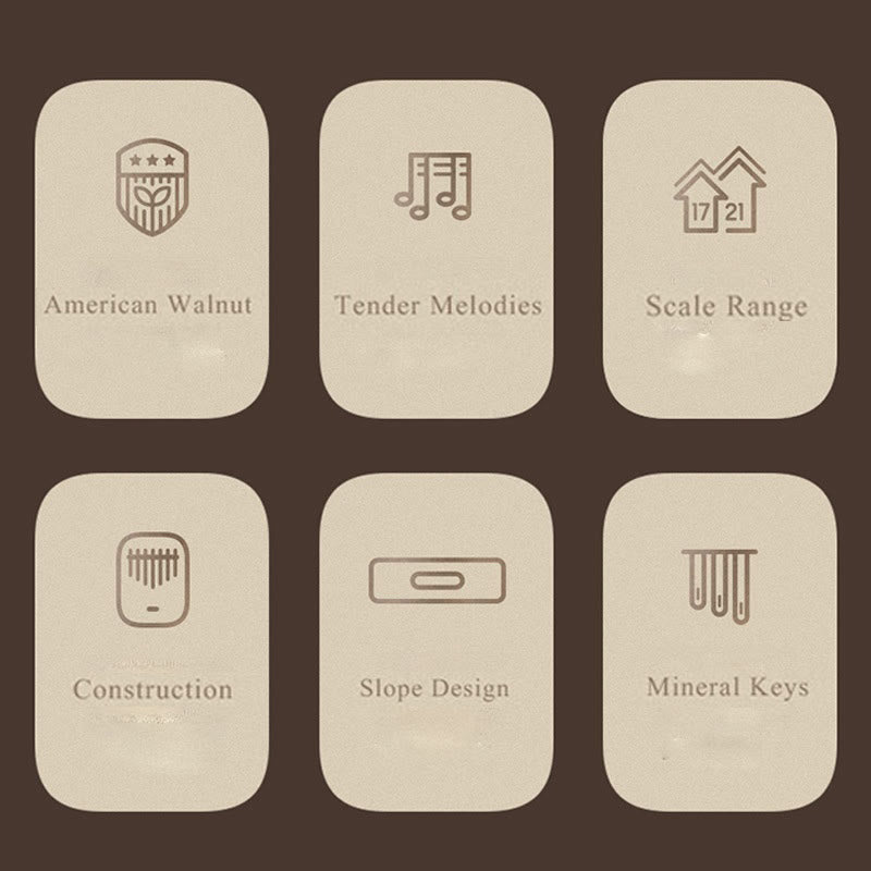 Buddha Stones Kalimba 21 tasti pianoforte a pollice in noce pianoforte portatile per dita