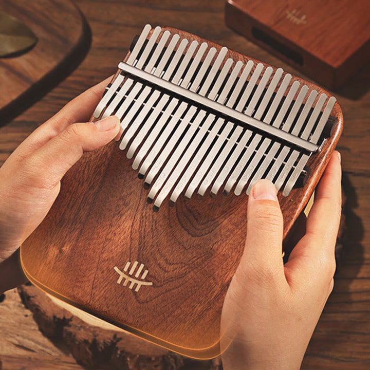 Buddha Stones Kalimba 21 tasti pianoforte a pollice in legno di sandalo giallo pianoforte a dita portatile retrò