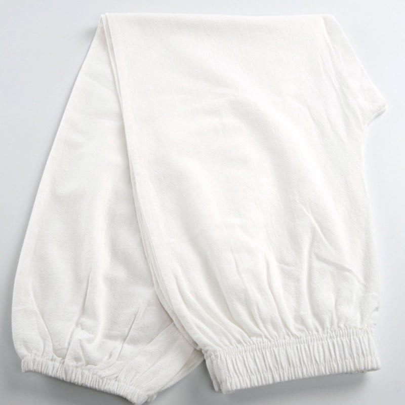 Pantaloni da pratica Tai Chi Qigong unisex con elastico in vita, tinta unita, estivi, con tasche , Buddha Stones - image 9