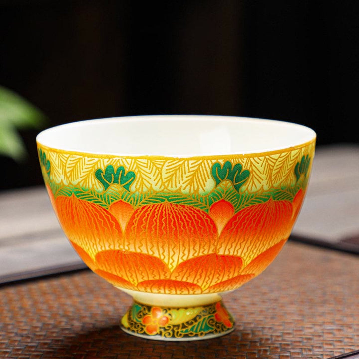 Buddha Stones Lotus Tazza da tè in ceramica Tazza da tè a forma di fiore 100 ml