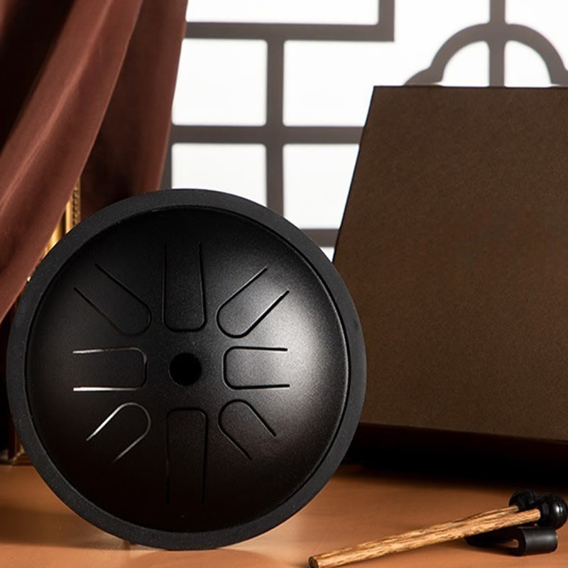 Kit di batteria per meditazione yoga con tamburo in acciaio per lingua Buddha Stones, 8 note, strumento a percussione da 6 pollici
