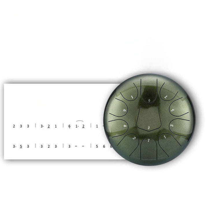 Kit di percussioni per meditazione con tamburo in acciaio Buddha Stones, 13 note, 12 pollici