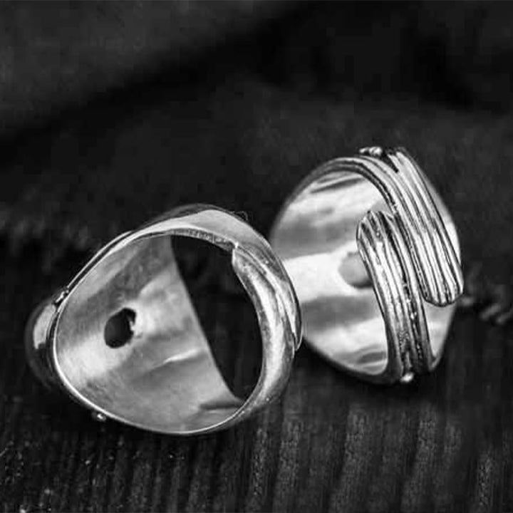 Anello regolabile con pietra di luna naturale in argento sterling 925 fatto a mano con Buddha Stones