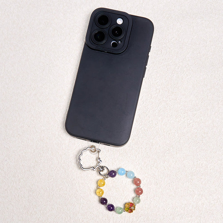 Buddha Stones naturali, quarzo fragola, ametista, citrino, acquamarina, portachiavi a forma di fiore, decorazione da appendere