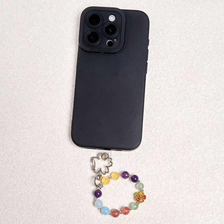 Buddha Stones naturali, quarzo fragola, ametista, citrino, acquamarina, portachiavi a forma di fiore, decorazione da appendere